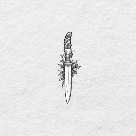 Bravery Tattoo Symbol, Tattoo For Fighter, Small Detailed Tattoos For Men, Small Dagger Tattoo Simple, Bravery Tattoo, Simple Dagger Tattoo, Small Tattoos For Men, Unique Small Tattoo, Tattoo Inspiration Men