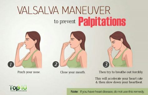 valsalva maneuver to prevent palpitations Afib Atrial Fibrillation, Valsalva Maneuver, Lower Heart Rate, Home Remedies For Bronchitis, Fast Heartbeat, Top 10 Home Remedies, Constipation Remedies, Colon Cleansing, Heart Palpitations