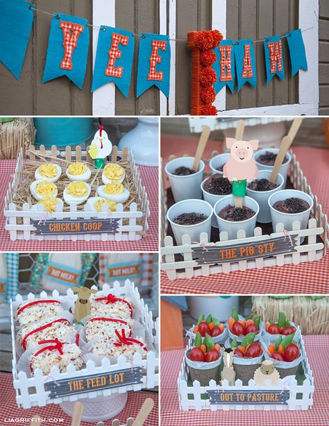 Farm Party Foods, Farmyard Party, Farm Themed Party, Barnyard Birthday Party, Farm Theme Birthday, Farm Animal Party, Farm Animals Birthday Party, Farm Themed Birthday Party, Barnyard Party