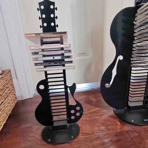 Guitar shaped CD racks Cd Racks, Cd Rack, Store Display, Cd, Guitar