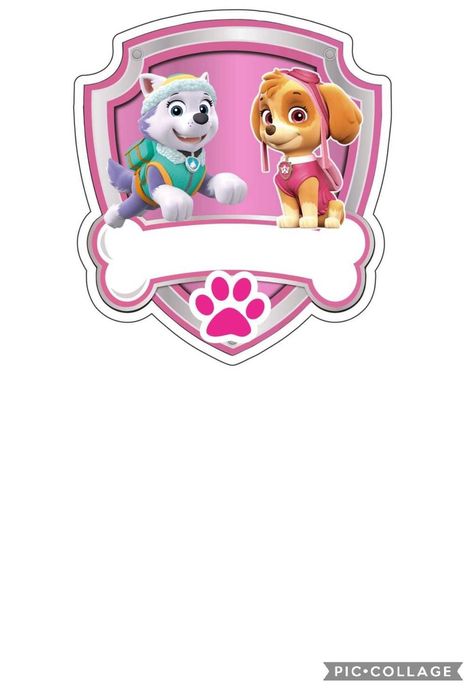 Sky Paw Patrol Party Ideas, Sky Paw Patrol Free Printables, Skye Paw Patrol Cake Topper, Skye Paw Patrol Pictures, Paw Patrol Names, Paw Patrol Svg Skye, Paw Patrol Skye Y Everest, Escudo Paw Patrol, Wafer Cake