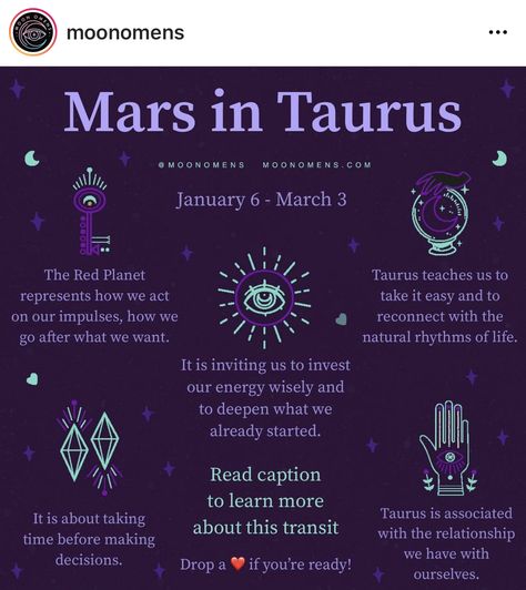 Taurus Mars, Mars In Taurus, Taurus Mars Aesthetic, Taurus Planet, New Moon In Taurus Tarot Spread, Red Planet, Astrology, Planets