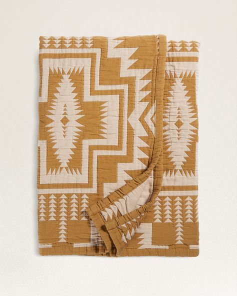 Shop Harding Star Cotton Matelasse Coverlet | Pendleton Western Candle Holders, Western Candles, Cowhide Furniture, Burlap Rug, Leather Throw Pillows, Rustic Storage, Native American Pottery, Sunbrella Fabric, Cow Hide Rug