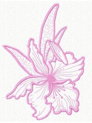 Orchid Embroidery, Embroidery Dresses, Flower Machine Embroidery Designs, History Page, Tone On Tone, Free Machine Embroidery Designs, Embroidery Library, Free Machine Embroidery, Orchid Flower