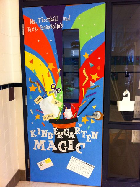 Magic theme Classroom door Decoration for Teacher Appreciation Week Magic Theme Classroom, Summer Classroom Door, Classroom Door Decorating, Classroom Door Decorations, Teacher Door Decorations, Teacher Appreciation Doors, Classroom Decor Middle, Middle School Classroom Decor, Magic Door