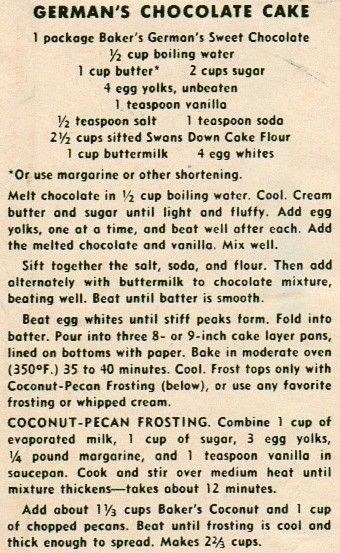 Old Fashion German Chocolate Cake Recipe, Grandmas German Chocolate Cake, Bakers Chocolate German Chocolate Cake, Southern German Chocolate Cake, Moist German Chocolate Cake From Scratch, Bakers German Chocolate Cake Recipe, Old Fashioned German Chocolate Cake, Original German Chocolate Cake, German Chocolate Cake Icing Recipe