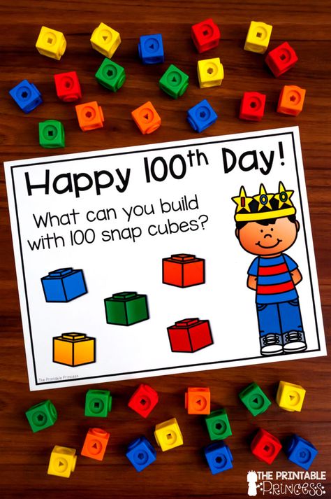 Ideas for the 100th Day of School | The Printable Princess 100 Day Craft Ideas, 100 Days Of School Valentines Day, 100 Day Of Preschool Activities, 100th Day Of School Gifts For Teachers, 100 Day Of School Math Activities, 100th Day Of School Stations, 100th Day Of Preschool, 100 Day Of School Preschool Activities, 100th Day Math Activities