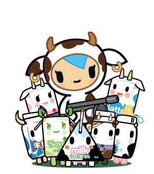 Mozzarella and others of the Moofia Tokidoki Characters, Toki Doki, Kawaii Background, Kawaii Tattoo, Japanese Characters, Kawaii Chibi, Kawaii Doodles, Art Style Inspiration, Italian Artist