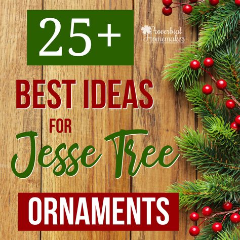 25+ Best Ideas for DIY Jesse Tree Ornaments - Proverbial Homemaker Jesse Tree Ornaments Diy, Jessie Tree, Christ Centered Christmas Traditions, Ccd Activities, Jesse Tree Advent, Liturgical Living, Jesse Tree Ornaments, Tree Project, Jesse Tree