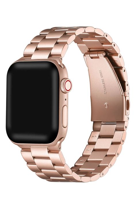 The Posh Tech Rose Apple Watch® SE & Series 7/6/5/4/3/2/1 Bracelet Watchband | Nordstrom | Nordstrom Watch Bands Women, Rose Apple, Apple Watch Bracelet, Gender Neutral Style, Apple Watch Bands Women, Rose Gold Apple Watch, Apple Watch Bracelets, Apple Watch Sizes, Gold Apple Watch