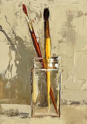 Painting References, Daily Painting, Painting Still Life, Still Life Art, Flower Art Painting, Small Paintings, The Tools, Fine Art Gallery, Art Abstrait