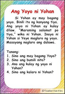 Teacher Fun Files: Filipino Reading Materials with Comprehension Questions Kwentong Pambata Tagalog With Questions, Tagalog Reading Comprehension Grade 1, Filipino Short Stories With Questions, Tagalog Story With Questions, Filipino Reading Comprehension Grade 2, Tulang Pambata Tagalog, Reading Materials Tagalog, Tagalog Short Stories For Kids, Marungko Reading Materials