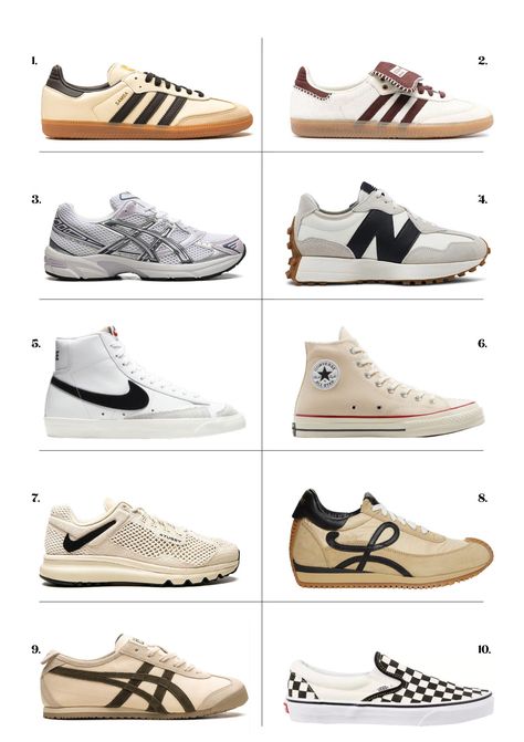 Get one step ahead on the spring fashion trends with the "it" sneakers for the season Sneakers Fashion New Balance, Samba Men, New Balance 327 Shoes, Denim Roses, Trending Shoes For Men, It Sneakers, Sneakers Trending, Sneakers 2024, Sneaker Trends