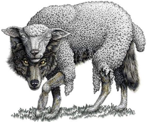 Lisa Burgett - When I was a HS sophomore – decades ago! –... Lambs And Wolves, Dark Meaning, Wolf Dress, Sheep Clothing, False Prophets, History Teachers, A Wolf, Girl Drawing, Sheep