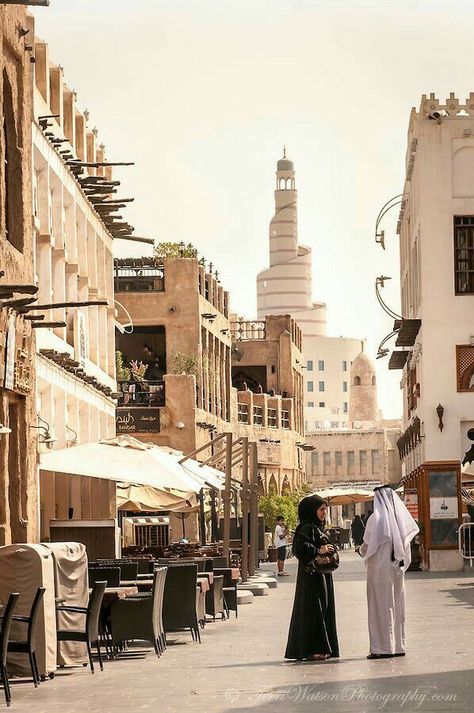 Lovely couple at Souq Waqif. Qatar Travel Honeymoon Backpack Backpacking Vacation Middle East Budget Bucket List Wanderlust #travel #honeymoon #vacation #backpacking #budgettravel #offthebeatenpath #bucketlist #wanderlust #Qatar #MiddleEast #exploreQatar #visitQatar #seeQatar #discoverQatar #TravelQatar Souq Waqif, Qatar Travel, Travel Honeymoon, Watercolor Architecture, Qatar Doha, Manama, Lovely Couple, Beautiful Places In The World, Jeddah