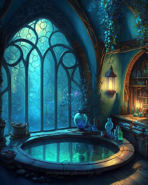 Morgana (@morgana.fantasy.ai) • Instagram-kuvat ja -videot Fantasy House Interior, Fancy Rooms, Mystical Bedroom, Fantasy Interior, Witch Castle, Autumn Window, Dream Inspiration, Fantasy Settings, Witches Castle