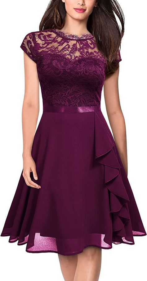 Short Sleeve Wedding Dress, Burgundy Shorts, Dress Homecoming, Dress Women Elegant, Ruffles Fashion, Chiffon Ruffle, Formal Dresses For Women, Wholesale Dress, Lace Ruffle