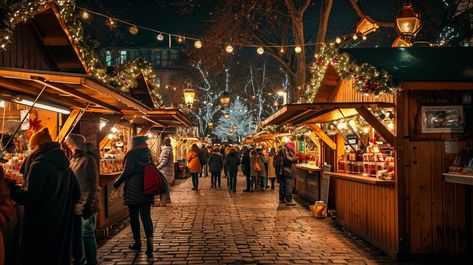 Festive Market Bustle: Visitors wander through a vibrant #ChristmasMarket, illuminated by warm lights and festive decorations. #Christmas #EveningVibes #WarmLights #HolidayCheer #WinterWonderland #AIArt #AIPhoto #StockCake ⬇️ Download and 📝 Prompt 👉 https://stockcake.com/i/festive-market-bustle_159019_22122 Christmas Market Photography, Christmas Market Stall, Holiday Shoot, York Christmas, Festival Photography, Christmas In Europe, Sparkling Lights, Winter Festival, Holiday Market