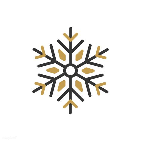 Single snowflake Christmas design vector | free image by rawpixel.com Snowflake Logo, Navy Christmas, Christmas Embroidery Patterns, Web Design Resources, Logo Design Inspiration Branding, Animal Print Wallpaper, Gold Snowflake, Planning Stickers, Snowflake Christmas