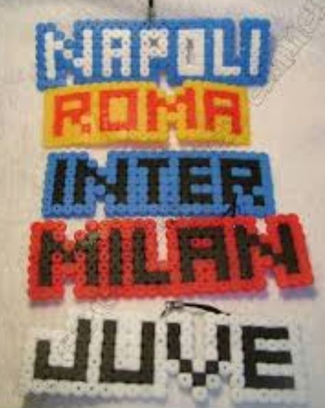 Inter Milan, Hama Beads, Pixel Art, Embroidered Friendship Bracelet, Minecraft, Milan, Beads, Disney, Pins