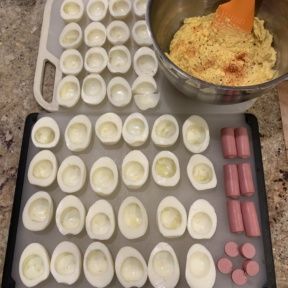 Deviled Eggs Baby Shower Ideas, Baby Shower Deviled Eggs, Devilled Eggs, Eggs For Baby, Gluten Free Egg Free, Deviled Eggs Recipe, Shower Food, Baby Shower Food, Deviled Eggs