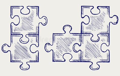 Puzzle sketch. Doodle style. Vector #Sponsored , #Paid, #Affiliate, #sketch, #style, #Doodle, #Puzzle Puzzle Drawing Ideas, Puzzle Sketch, Puzzle Drawing, Food Illustration Design, Doodle Style, Quick Sketch, Color Pencil Drawing, Craft Time, Design Sketch