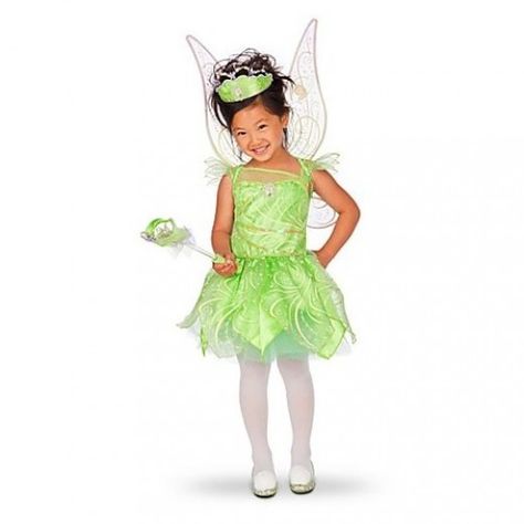 Glow in the dark Tinkerbell Fairy Halloween costumes not only make little girls look magically like a real fairies, but they are also much safer should your child go out after dark. Whether the costume itself features glow in the dark details, or just the wings, the transformation is fantastic and little girls will adore it. Tinkerbell Costume Kids, Bell Costume, Tinkerbell Costume, Tinker Bell Costume, Green Costumes, Fairy Halloween Costumes, Ballerina Costume, Fancy Dress Up, Belle Dress