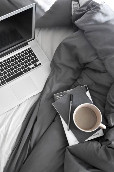 Working From Home: Top 5 Tips For Self Motivation - Chloe Dominik Book And Coffee, Computers Tablets And Accessories, Produk Apple, Random Inspiration, Gray Aesthetic, Coffee Photography, Start Ups, Study Inspiration, Inbound Marketing