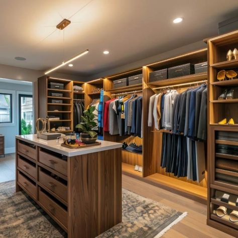 I want to remodel my walk-in closet - where do I start? Remodeling a walk-in closet can feel daunting, but with the right plan, it becomes an exciting project that enhances style and functionality. It’s an especially nice addition if you’re already working on adding a master suite. Here’s how to get started: ✅ Assess Your Current Space ✅ Determine Your Needs and Priorities ✅ Plan the Layout ✅ Choose Your Materials ✅ Integrate Smart Technology ✅ Set a Budget and Timeline ✅ Decide Between DIY... Huge Master Closet, His And Her Closets Walk In Master Suite, His And Hers Closet, Master Closets, Master Closet Design, Closet Island, Smart Technology, Dressing Room Design, Master Closet