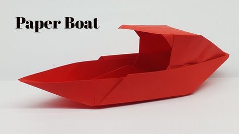 Origami Ship, Paper Boat Origami, Boat Origami, Make A Paper Boat, Paper Folding Techniques, Boat Tattoo, Origami Diamond, Diy Paper Toys, Paper Bat