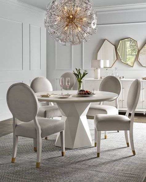 Firework Chandelier, Miranda Kerr Home, Glam Dining, Dining Table Price, Modern Lighting Chandeliers, Oval Table Dining, Universal Furniture, Miranda Kerr, Dining Room Design