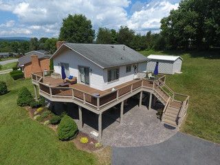 Cabin Decks, Sunroom Remodel, Azek Decking, Second Story Deck, Contemporary Deck, Deck Remodel, Vinyl Railing, Deck Pictures, Deck Construction