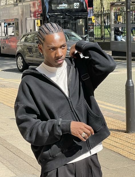 Men Cornrows, Cornrow Braids Men, Cornrow Hairstyles For Men, Braids For Boys, Hoodie Aesthetic, Black Men Hairstyles, Trendy Hairstyle, Men Hairstyles, Mens Braids Hairstyles