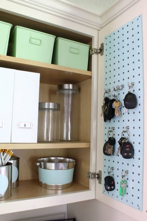 This Kitchen Pegboard Idea Is Too Good to Hide | Kitchn Pegboard Kitchen, Pegboard Storage, Pegboard Organization, Inside Cabinets, Ideas Para Organizar, Key Storage, Cabinets Organization, Peg Board, Organizing Your Home