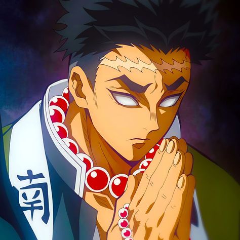 Gyomei Himejima, Black Figure, Naruto Uzumaki Art, Anime Profile, Manga Characters, Amazing Spiderman, Kimetsu No Yaiba, Green Aesthetic, Slayer Anime