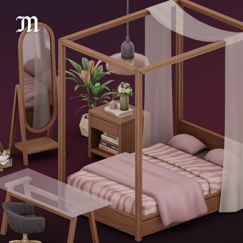 Sims 4 Wand Replacement, Urban Outfitters Sims 4 Cc, Sims 4 Bedroom Inspiration, Sims Blanket Cc, Ts4 Bedroom Cc Maxis Match, Max20 Sims 4, Sims 4 Mattress Cc Maxis Match, Sims 4 Cc Single Bed Patreon, Sims 4 Canopy Bed Cc Maxis Match