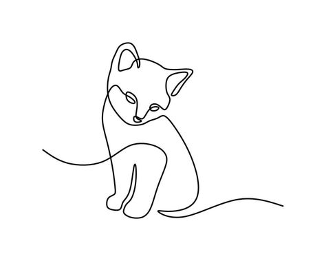 Line Art Cats, Wire Wall Art, Art Idea, Cat Pet, Cat Tattoo, Wire Art, Pets Cats, Pet Portraits, Cute Cat