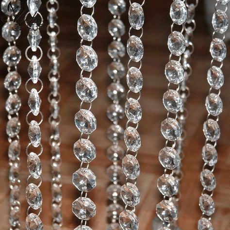 Faster shipping. Better service Pies Wedding, Scarf Curtains, Wedding Party Table Decorations, Bead Curtain, Crystal Garland, Beaded Lamps, Wedding Chandelier, Hanging Beads, Wedding Pendant