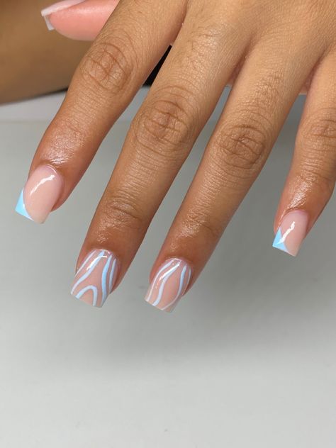 Short Nails Full Set, Hard Nails Short, Shorts Nails Idea, Gel Nails Ideas Square, Short Manicured Nails Gel, Baddie Short Acrylic Nails Square, Baddie Short Acrylic Nails Designs, Baddie Short Nails, Cute Baddie Nails Short