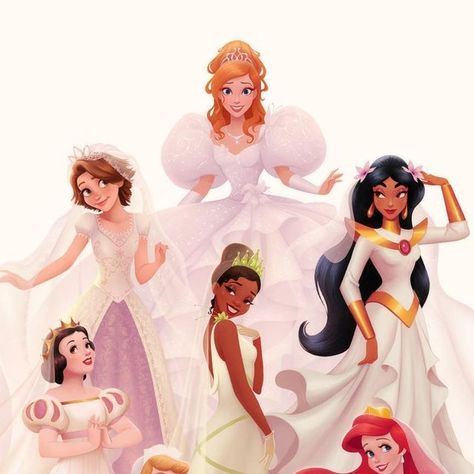 Dylan Bonner on Instagram: "“Ever Afterings” debuts at EPCOT International Festival of the Arts on January 13! For this piece, I wanted to create a bridal fantasy showcase of some of my favorite Disney wedding dresses! Giselle, Jasmine, Ariel, Cinderella, Snow White, Rapunzel and Tiana are all featured! Snow White is actually wearing her wedding dress that was featured in a deleted fantasy sequence from the original film! Creating this piece shortly after getting married felt very right! My goal Dylan Bonner, Disney Wedding Dresses, International Festival, Princess Bride, January 13, Disney Wedding, Disney Princesses, The Arts, Disney Pixar