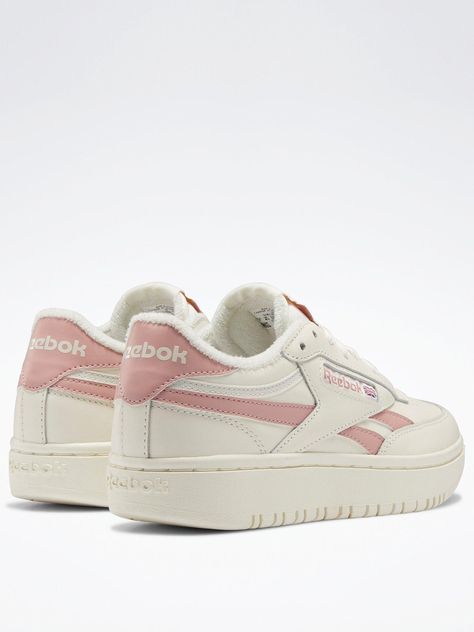 Pink Rebook Shoes Outfit, Reebok Club C Double Pink, Reebok Club C 85 Pink, Reebok Club C 85 Double, Rebook Shoes Women, Rebook Club C 85 Outfit, Rebook Club C 85 Vintage Outfit, Club C 85 Vintage Outfit, White And Pink Shoes