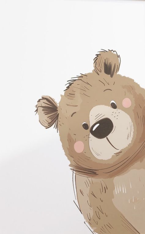 Teddy Bear Illustration, Teddy Bear Drawing, Bear Drawings, Baby Art Projects, Birthday Illustration, Cute Bear Drawings, Teddy Bear Pictures, Bear Illustration, Girly Art Illustrations