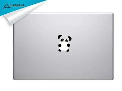 Cute Panda Holding Apple Mac Decal Vinyl Laptop by DecalShark Apple Laptop Stickers, Little Gifts For Him, Imac Laptop, Mac 11, Macbook Air Stickers, Mac Stickers, Macbook Decal Stickers, Mac Decals, Macbook Accessories