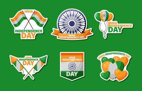 India Independence Day Stickers Set Independence Day Aesthetic, Independence Day Stickers, Independence Day India, Day Aesthetic, India Independence, Day Stickers, Stickers Set, Indian History, Sticker Set