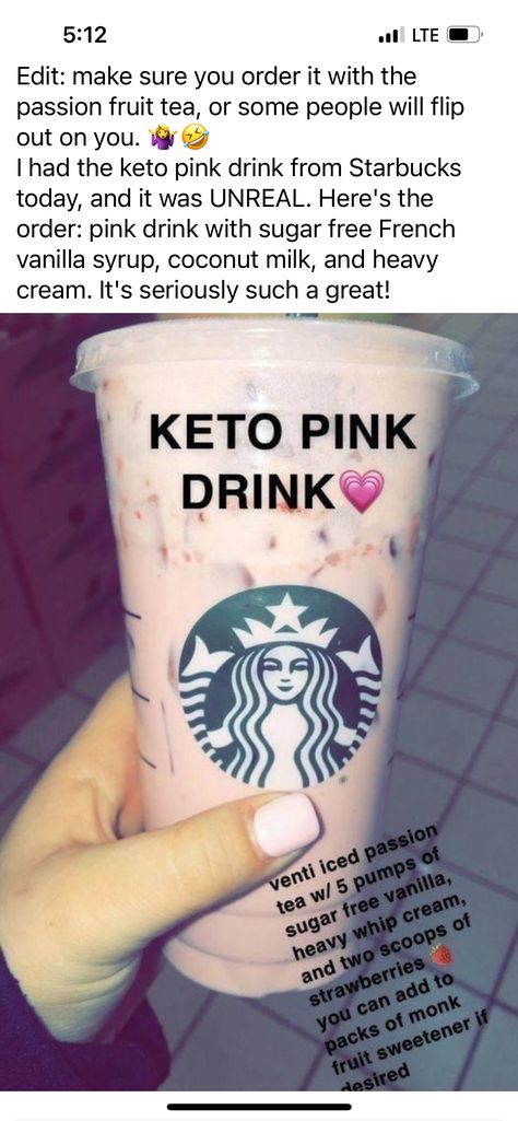 Keto Starbucks Pink Drink Recipe, Keto Drink Starbucks, Keto Starbucks Tea Drinks, Keto Pink Drink Starbucks How To Order, Keto Refresher Starbucks, Kept Starbucks Drink, Starbucks Keto Pink Drink, Low Cal Pink Drink Starbucks, Keto Starbucks Drinks Frappuccino