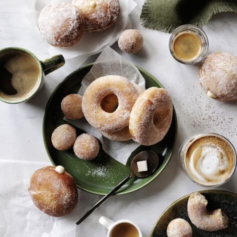 Air-Fried Cardamom Cream-Filled Doughnuts | Williams Sonoma Cream Custard, Creamed Eggs, Christmas Break, Pastry Bag, Winter Recipes, Warm Milk, Head Start, Test Kitchen, Dry Yeast