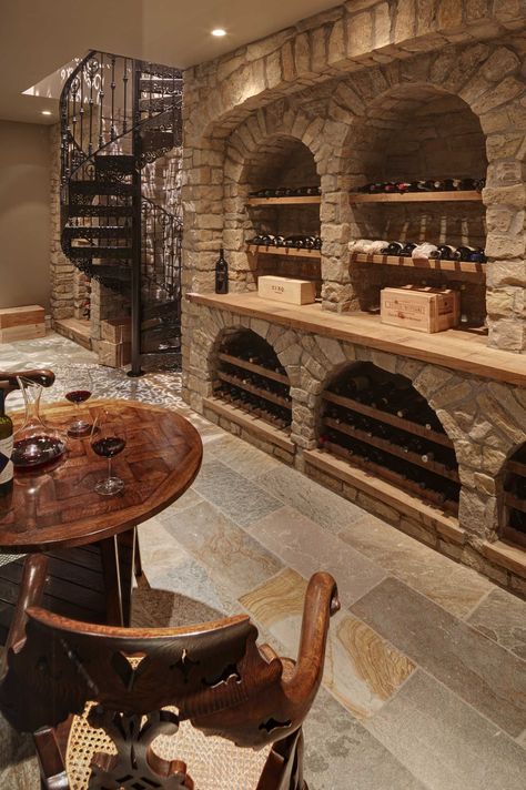 Wine Shop Interior, Wine Room Design, Brick Living Room, Wine Cellar Basement, Wine Rooms, Tuscan Style Homes, Home Wine Cellars, Wine Cellar Design, Cellar Design