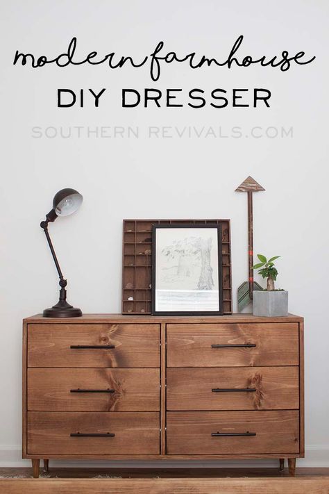 DIY Modern Farmhouse Dresser - ORC Week 5 - Southern Revivals Modern Farmhouse Dresser, Diy Dresser Plans, Schul Survival Kits, Diy Modern Farmhouse, Dresser Plans, Diy Farmhouse Decoration, Farmhouse Dresser, Modern Farmhouse Diy, Dresser Furniture