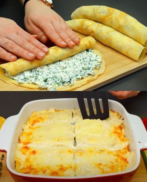 Cheese Crepes, Keto Creamed Spinach, Spinach Rolls, Creamy Garlic Mushrooms, Spinach Recipe, Coconut Benefits, Summer Salad Recipes, Creamed Spinach, Spinach Recipes