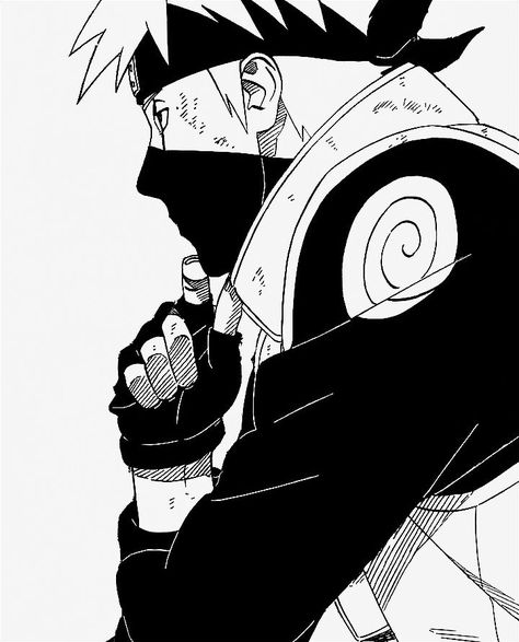 Kakashi Sensei Kakashi Manga, Naruto, Black And White, White, Black